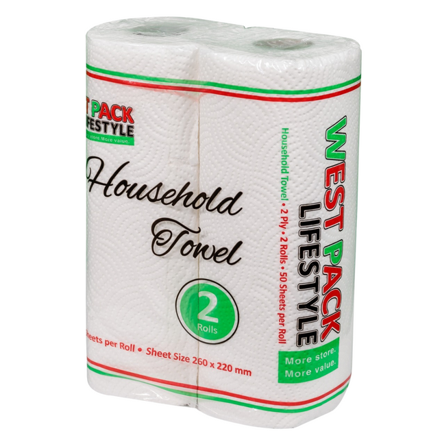 WEST PACK KITCHEN TOWEL 2ply 2's