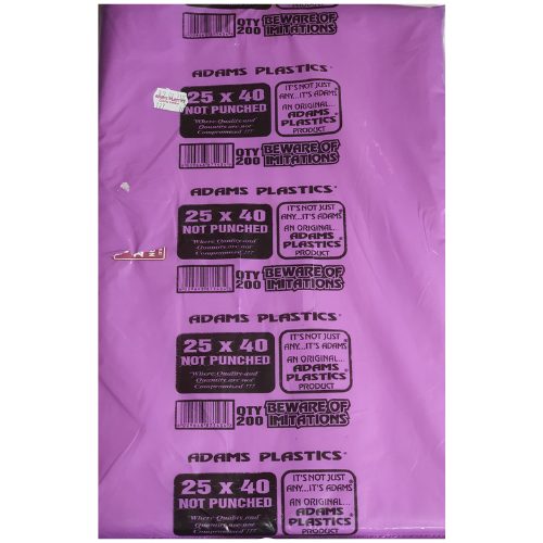 25x40 NOT PUNCHED CLEAR BAGS