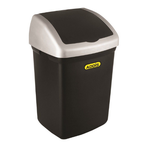 FLIP TOP BIN 46lt BLACK