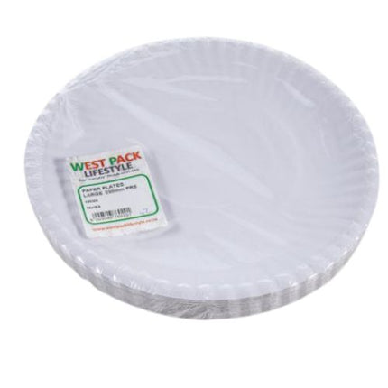 PAPER PLATES LARGE 230mm PREPACK
