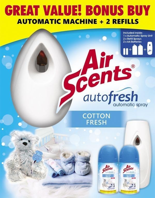 AUTOMATIC SPRAY & 2 REFILLS COTTON FRESH