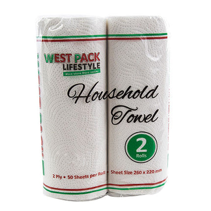 WEST PACK KITCHEN TOWEL 2ply 2's