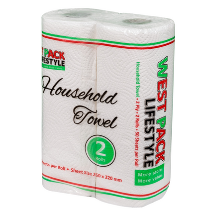 WEST PACK KITCHEN TOWEL 2ply 2's