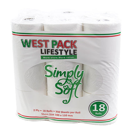 WEST PACK TOILET PAPER 2ply 18's
