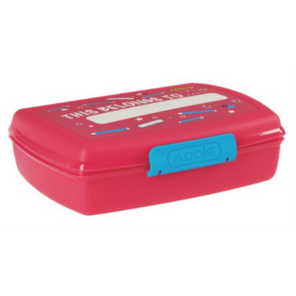 DECO 'THIS BELONGS TO' LUNCHBOX PINK
