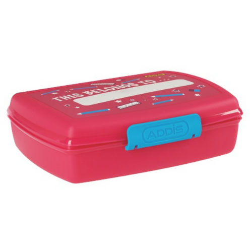 DECO 'THIS BELONGS TO' LUNCHBOX PINK