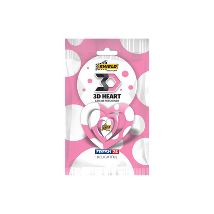CAR AIR FRESHENER 3D HEART ASSORTED