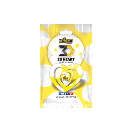CAR AIR FRESHENER 3D HEART ASSORTED
