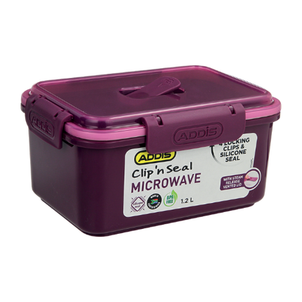 CLIP 'n SEAL MICROWAVE 530ml PURPLE