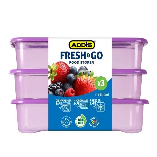 FRESH & GO FOOD STORER 600ml 3pc