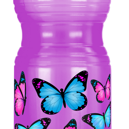 DECORATED POP UP CAP 350ml BUTTERFLIES/SOCCER