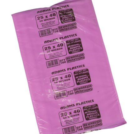 25x40 NOT PUNCHED CLEAR BAGS 50mic
