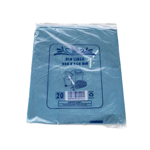 BIN LINERS BLUE 590x750mm 18mic