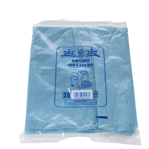 BIN LINERS BLUE 600x660mm 20mic