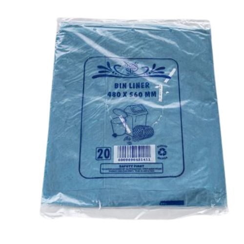 BIN LINERS BLUE 480x560mm 18mic