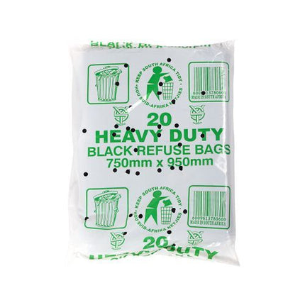 REFUSE BAG HD BLACK 30mic 750x950mm
