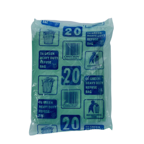 REFUSE BAG HD GREEN 30mic 750x950mm