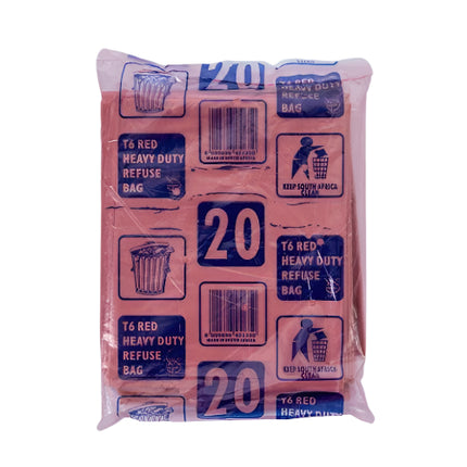REFUSE BAG HD RED 30mic 750x950mm