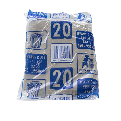 REFUSE BAG HD SMOKEY 30mic 750x950mm
