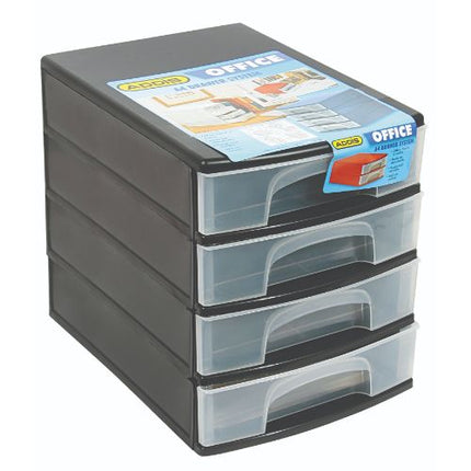A4 4 DRAWER SYSTEM BLACK