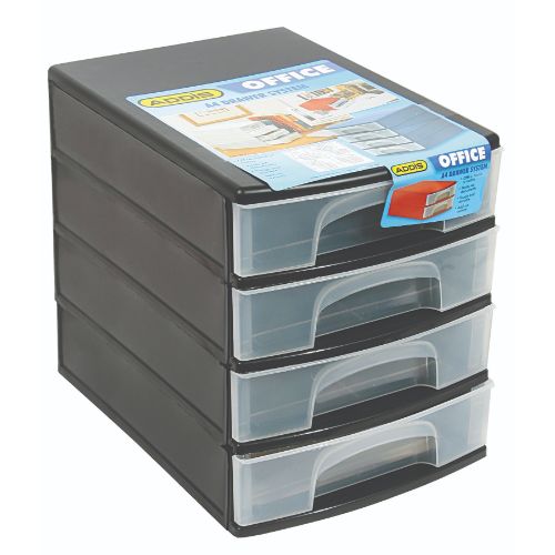 A4 4 DRAWER SYSTEM BLACK