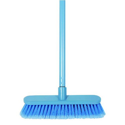 FLOOR BROOM FLAGGED BLUE