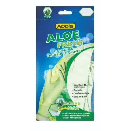 HOUSEHOLD GLOVES ALOE VERA GREEN MEDIUM