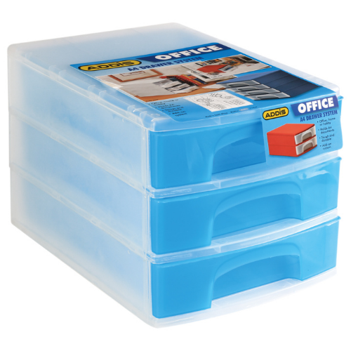 A4 3 DRAWER SYSTEM BLUE
